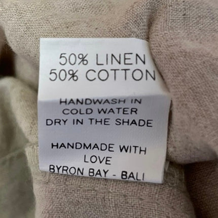 Free The Label Beige Linen Sleeveless Crop Top & High Waist Shorts 2 Piece Set S