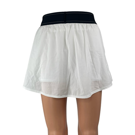 Alo Yoga Womens White High Rise Elastic Waist Athletic Skort Shorts Skirt Size M