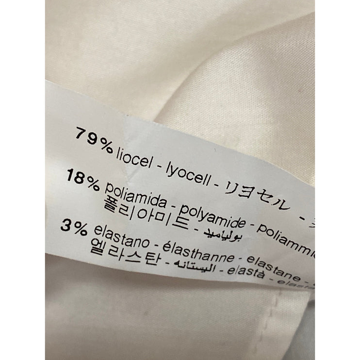 Zara Women's White Long Sleeve Collar Button Down Mini Tunic Shirt Dress Size M