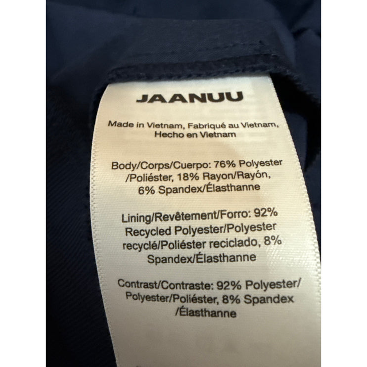 Jaanuu Womens Navy Blue High Rise Drawstring Straight Trousers Sweat Pant Size M