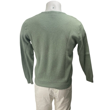 Emanuel Berg Men's Green Long Sleeve Wool Cashmere Crewneck Sweater Top Size S