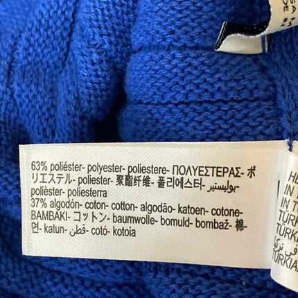 Zara Women's Blue Pleated Rib Knit High Waist Mini A-Line Flared Skirt Size M