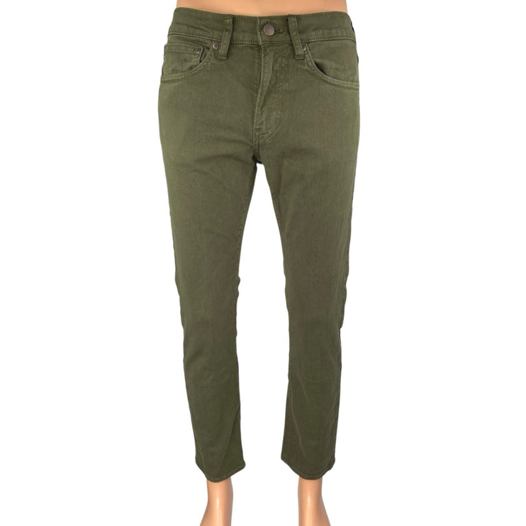 J.Crew 484 Men's Olive Green Slim Fit Straight Stretch Denim Jeans Size 30x30