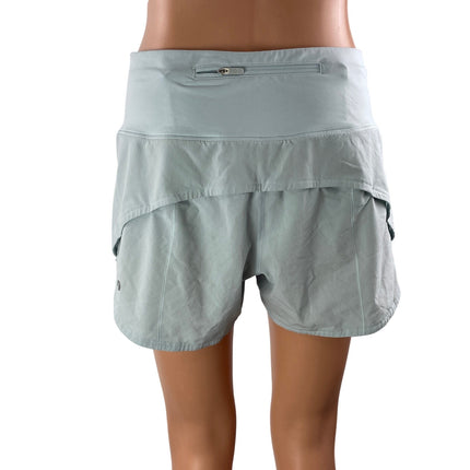 Lululemon Speed Up Blue High Rise Back Pocket Athletic Running Shorts Size 6