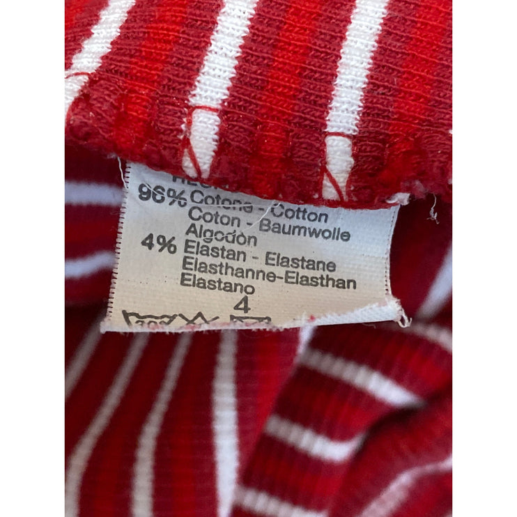Lot of 2 Brandy Melville Striped Red Multicolor Tube Bandeau Crop Top Size S