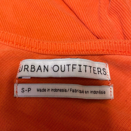 Urban Outfitters Women's Orange Rib Knit Sleeveless Cowl Neck Crop Tank Top Sz S