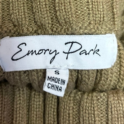 Emory Park Green Wool Rib Knit Slit Stretch Midi Straight Pencil Bodycon Skirt S