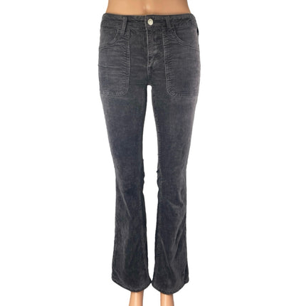 Urban Outfitters The Icon Black Corduroy Low Rise Flared Bootcut