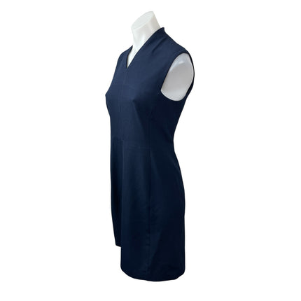 M.M Lafleur Women's Navy Blue Sleeveless V Neck A Line Mini Sheath Dress Size 4