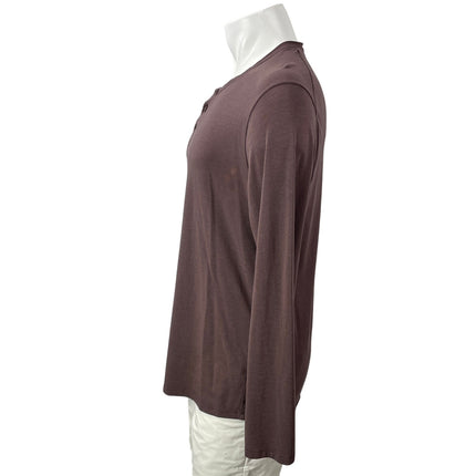 Lululemon 5 Year Basic Men's Purple Taupe Long Sleeves Henley Tee T-Shirt Top M