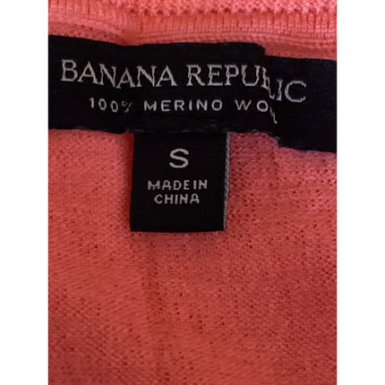 Banana Republic Coral 100% Merino Wool Sleeveless Knit Tank Sweater Top Size S