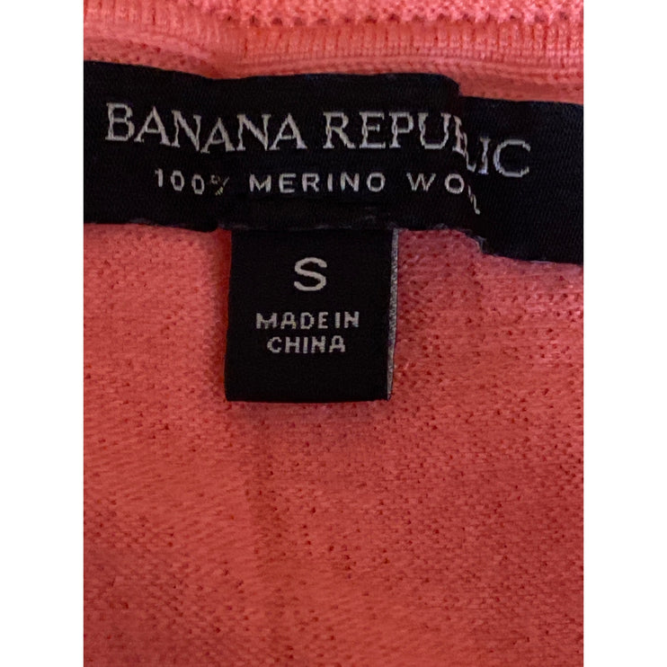 Banana Republic Coral 100% Merino Wool Sleeveless Knit Tank Sweater Top Size S