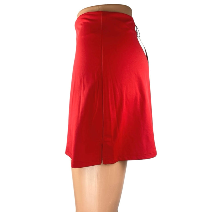 NEW Stradivarius High Waisted A Line Slit Pull On Tennis Golf Skirt Skort Size S