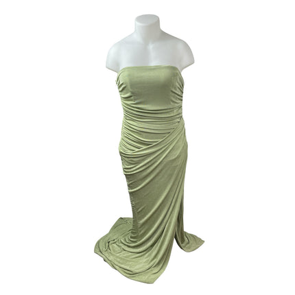 NEW Khanum's Kahlia Draped Sleeveless Tube Bandeau Scarf Maxi Bodycon Dress 3XL