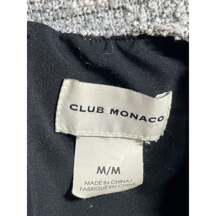 Club Monaco Women's Gray Heather Tweed Short Sleeve Mini Sheath Dress Size M