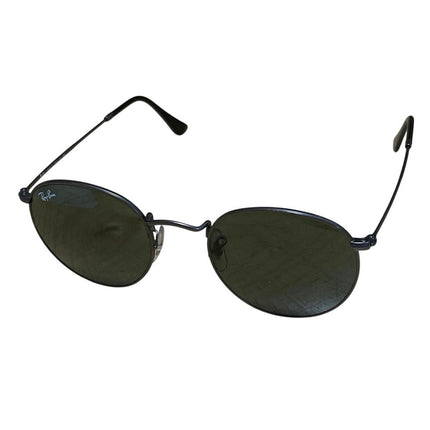 Rayban Women's Black Frame Metal Round Classic Sunglasses with Case Size OS