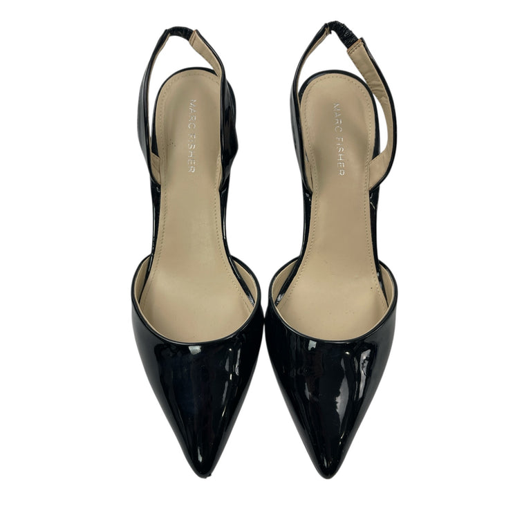 Marc Fisher Women's Black  Slingback Pointed Toe Stiletto Heels Pump Shoes Sz8.5