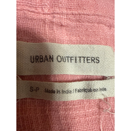 Urban Outfitters Sunshine Bowie Holiday Pink Embroidered Crop Shirt Top Size S