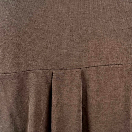 Green Envelope Women's Brown Soft Knit Long Sleeve Button Down Shirt Top Size S