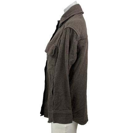 Everlane Women's Brown Long Sleeves Button Front Utility Shirt Jacket Shacket XS