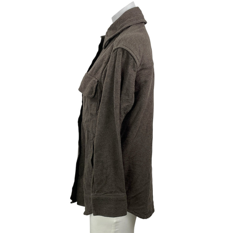 Everlane Women's Brown Long Sleeves Button Front Utility Shirt Jacket Shacket XS