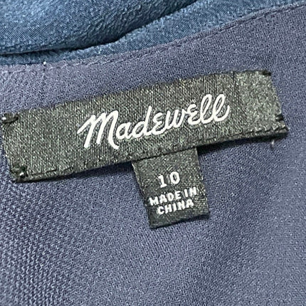 Madewell Navy Blue Sleeveless Scoop Neck Cami Camisole Midi Slip Dress Size 10