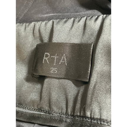 RTA Women's Black High Waisted Cargo Zip Tapered Jogger Trousers Pants Size 25