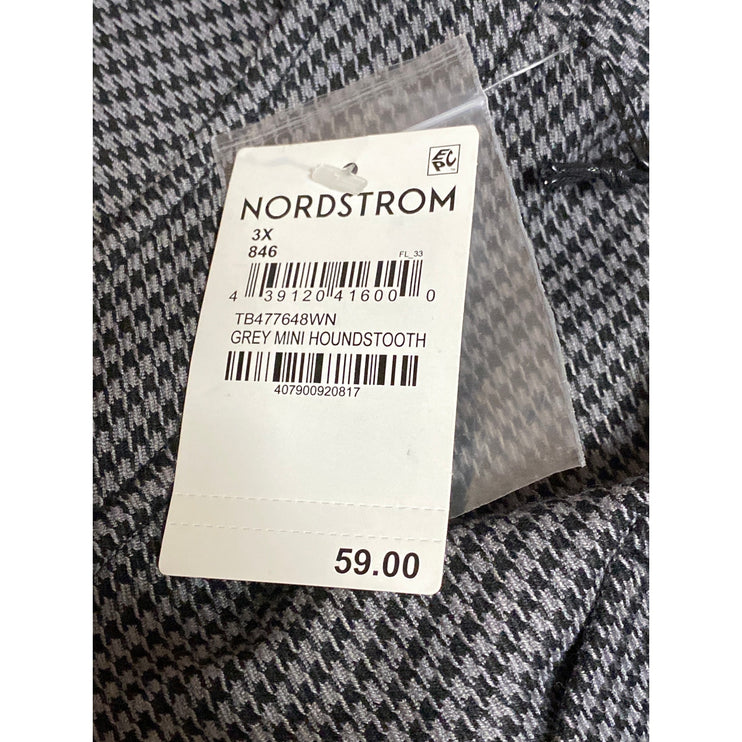 NEW Treasure & Bond Black Gray Houndstooth Button Front Pencil Mini Skirt 3X