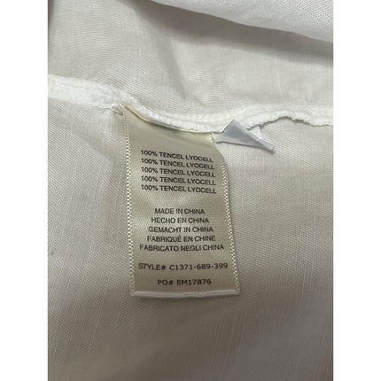 Cloth & Stone Women's White Sleeveless Button Down Shirt Blouse Tank Top Size M