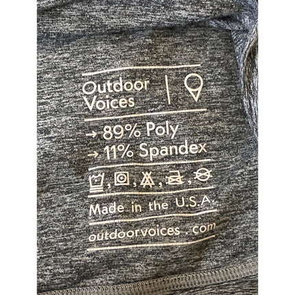 Outdoor Voices Women's Black Heather Hoodie Hooded Long Sleeve Athletic Top Sz M