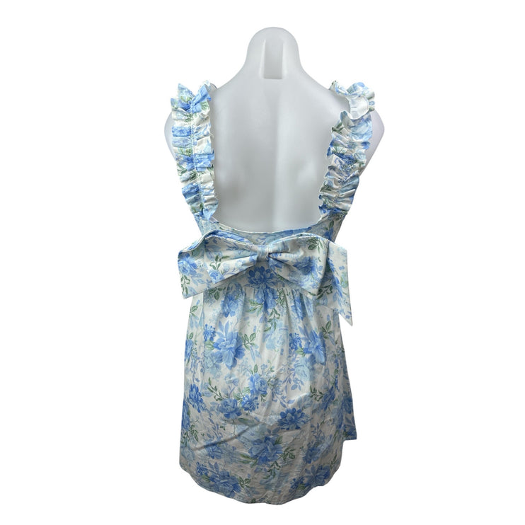 Altar'd State Alexa Floral Smocked Ruffled Sleeveless Mini Flare A-Line Dress S