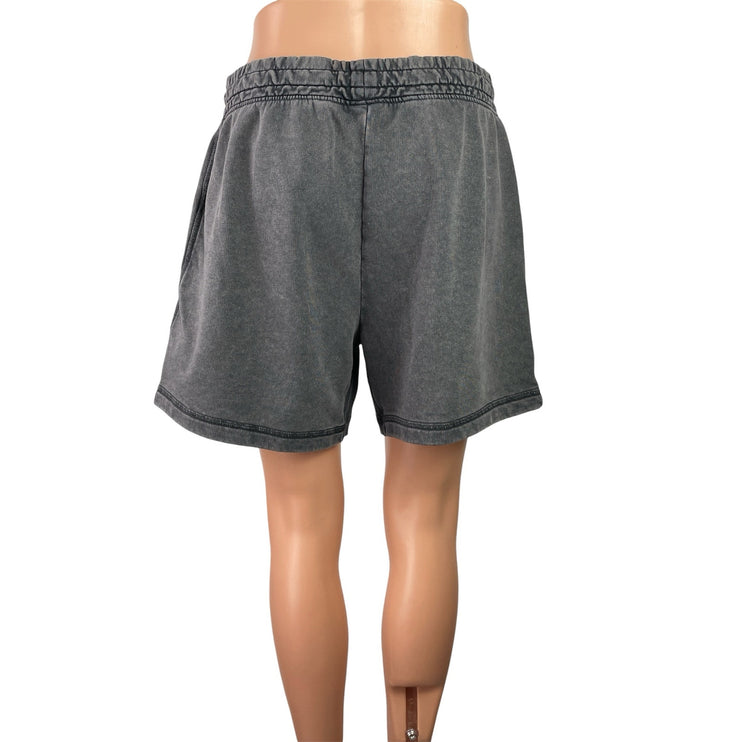 Gymshark Heritage 5" Mens Black Washed Elastic Waist Activewear Gym Shorts Sz M