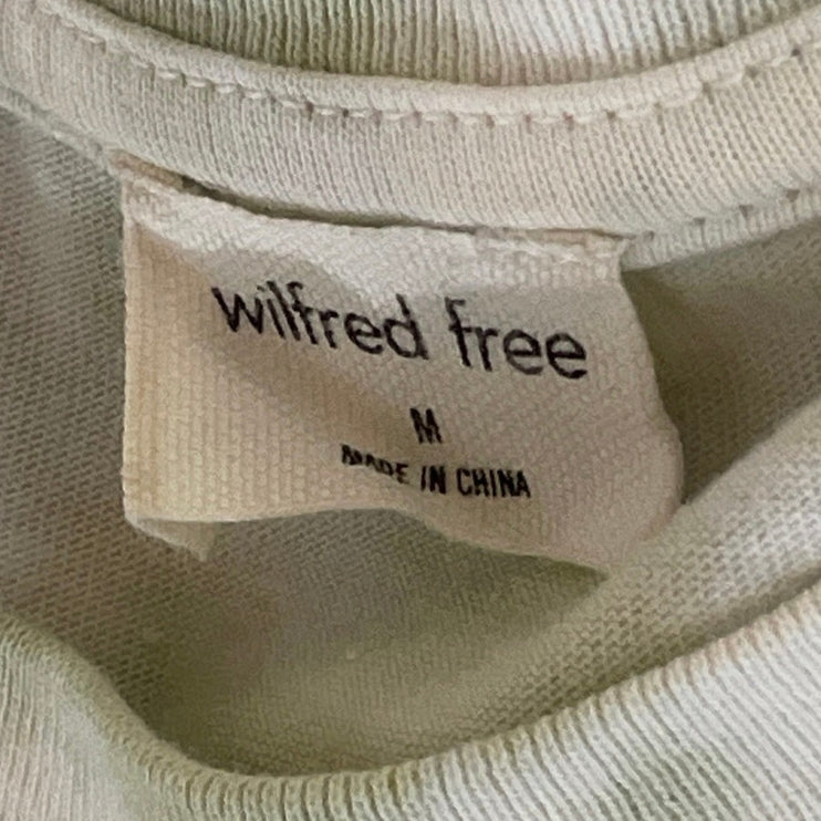 Aritzia Wilfred Free Women's Green Tie Dye Short Sleeve Crop T Shirt Tee Top M