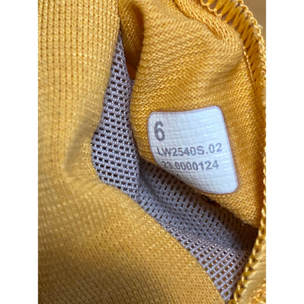 Lululemon Women's Yellow Strappy Cross Yoga Athletic Sports Bra Crop Top Size 6