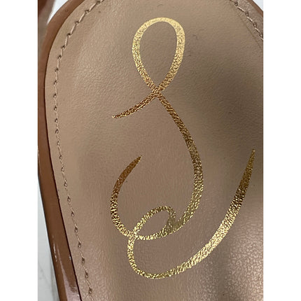 Sam Edelman Petra Women's Tan Pointed Patent Leather Pump Slingback Heels Size 7