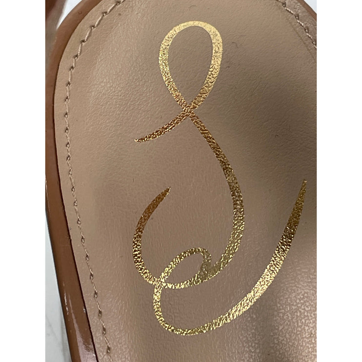 Sam Edelman Petra Women's Tan Pointed Patent Leather Pump Slingback Heels Size 7