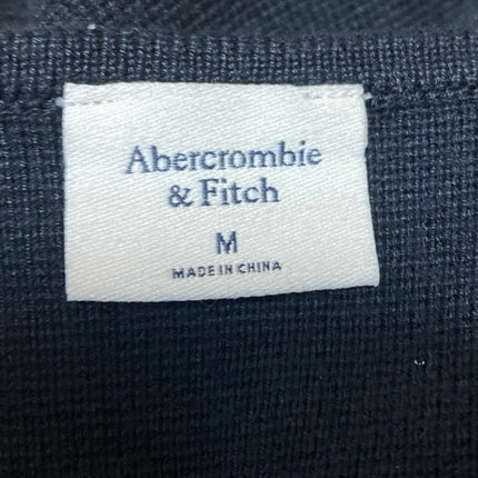 Abercrombie & Fitch Women's Black Zip Up Long Sleeve Crop Cardigan Sweater Top M