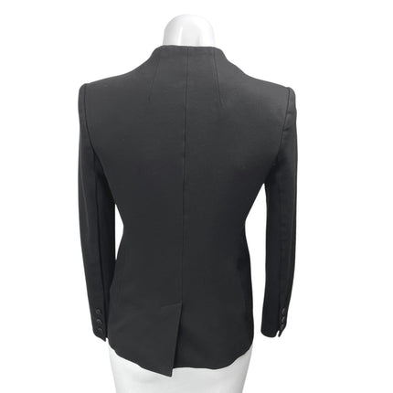 Madewell Women's Black Long Sleeve Collarless Pocket Blazer Coat Suit Jacket 4