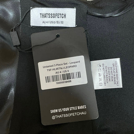 NEW THATSSOFETCH Black Faux Leather Sleeveless Strapless Bustier Corset Top Sz 0