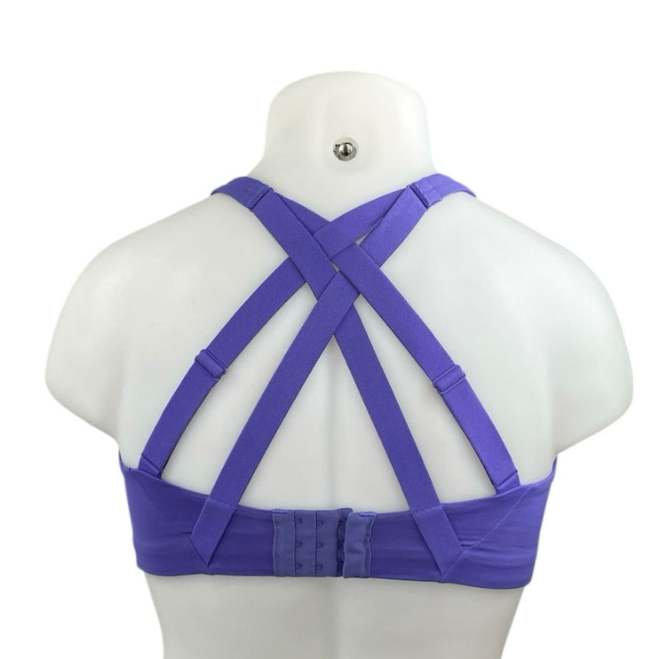 Lululemon Energy High Support Blue Strappy Sleeeveless Athletic Sports Bra 36DD