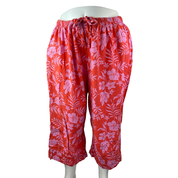 Sonoma Goods for Life Women's Tropical High Rise Wide Leg Pajama Sleepwear 3XL