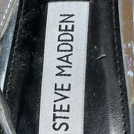 Steve Madden Silver Metallic Pointed Toe Kitten Heel Slingback Pumps Size 8M