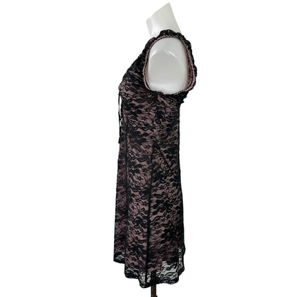 Urban Outfitters Maxwell Floral Lace Overlay Sleeveless A Line Mini Dress Size M
