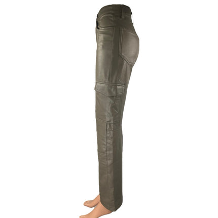 Abercrombie & Fitch The 90s Relaxed High Rise Taupe Coated Denim Jeans Size 24