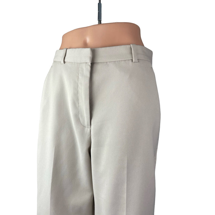 Abercrombie & Fitch Beige High Rise Straight Wide Leg Trousers Dress Pants Sz 28