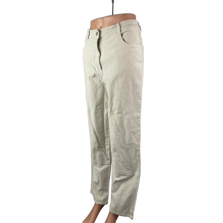 Aritzia Wilfred Free Women's Beige High Rise Wide Leg Baggy Trousers Pants Sz 6