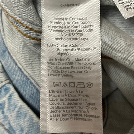 Madewell Womens Blue Light Wash Sleeveless Button Down Denim Jean Tank Top Sz 6