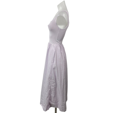 Aritzia Babaton Revive Poplin Womens Purple Sleeveless Flare Tank Midi Dress XS