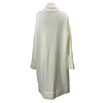 Show Me Your Mumu Melrose Women's White Long Sleeves Knit Sweater Coat Jacket L