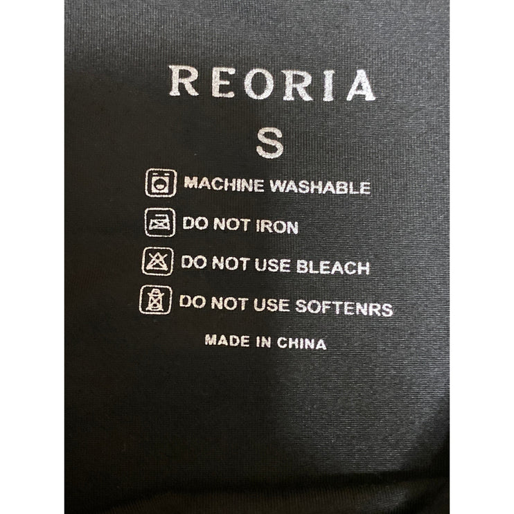 Reoria Womens Black Ruched Sweetheart Neck Sleeveless Side Split Crop Tank Top S